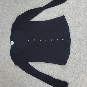 Socialite Scoop Neck Ribbed Henley